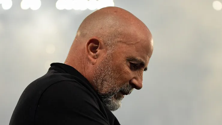 RJ - RIO DE JANEIRO - 02/09/2023 - BRASILEIRO A 2023, BOTAFOGO X FLAMENGO - Jorge Sampaoli tecnico do Flamengo durante partida contra o Botafogo no estadio Engenhao pelo campeonato Brasileiro A 2023.