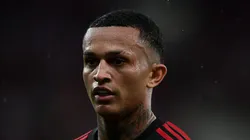 Wesley jogador do Flamengo durante partida contra o Bragantino no estadio Maracana pelo campeonato Brasileiro A 2024.