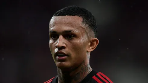 Wesley jogador do Flamengo durante partida contra o Bragantino no estadio Maracana pelo campeonato Brasileiro A 2024.