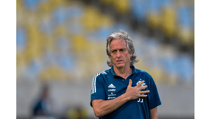 Jorge Jesus, ex-técnico do Flamengo, durante partida contra o Portuguesa no Maracanã pelo Campeonato Carioca 2020.