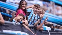 Torcida do Grêmio durante partida contra Sao Luiz-RS na Arena do Grêmio pelo Campeonato Gaúcho 2025. Foto: Maxi Franzoi / AGIF