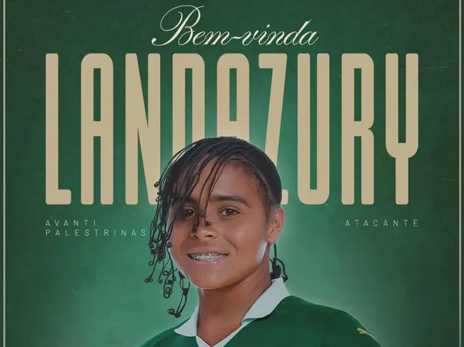 Greicy Landazury, atacante colombiana que chega para reforçar o setor defensivo das Palestrinas em 2025. Foto: Divulgação/Palmeiras