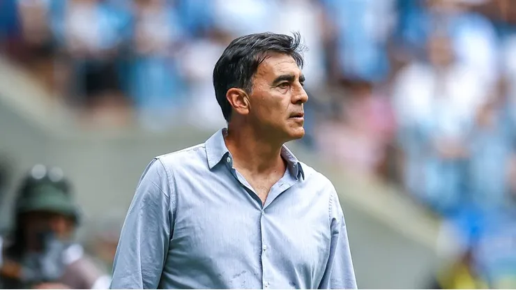 Gustavo Quinteros, técnico, na partida entre Grêmio e São Luiz disputada na tarde deste sabado, na Arena do Grêmio, valida pelo Campeonato Gaúcho 2025