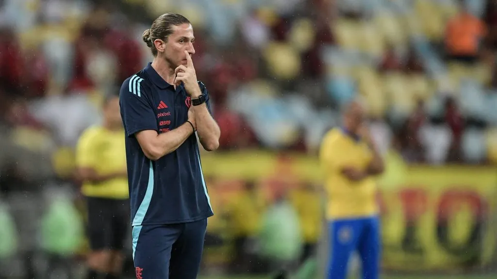 Filipe Luís em partida do Flamengo