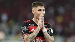 Varela jogador do Flamengo lamenta durante partida contra o Millonarios no estadio Maracana pelo campeonato Copa Libertadores 2024. Foto: Thiago Ribeiro/AGIF