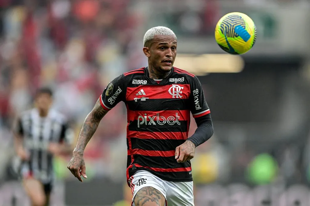 Wesley jogador do Flamengo durante partida contra o Atletico-MG no estadio Maracana pelo campeonato Copa Do Brasil 2024. Foto: Thiago Ribeiro/AGIF