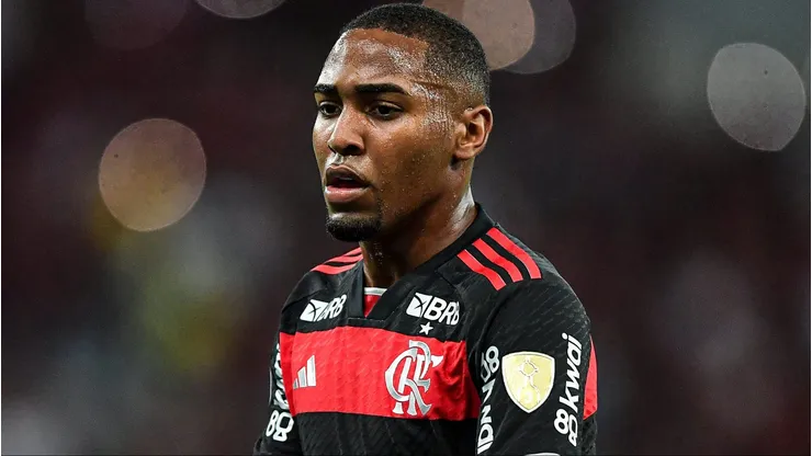 Lorran durante partida entre Flamengo e Bolívar-BOL, no Maracanã, pela Libertadores 2024.