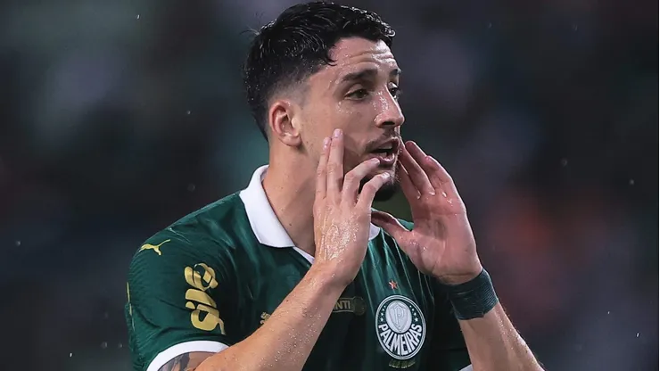Piquerez durante partida entre Palmeiras e Red Bull Bragantino, no Allianz Parque, pelo Paulistão.