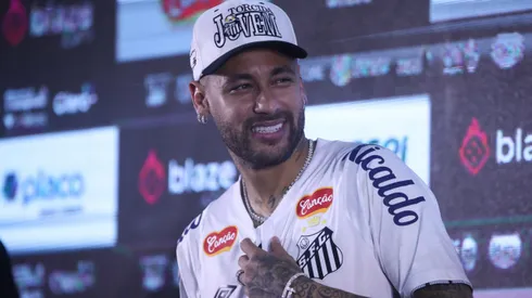 Neymar em apresentação no Santos