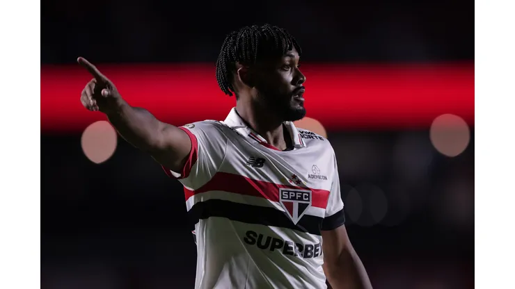 Sabino jogador do Sao Paulo durante partida contra o Juventude no estadio Morumbi pelo campeonato Brasileiro A 2024. Foto: Ettore Chiereguini/AGIF