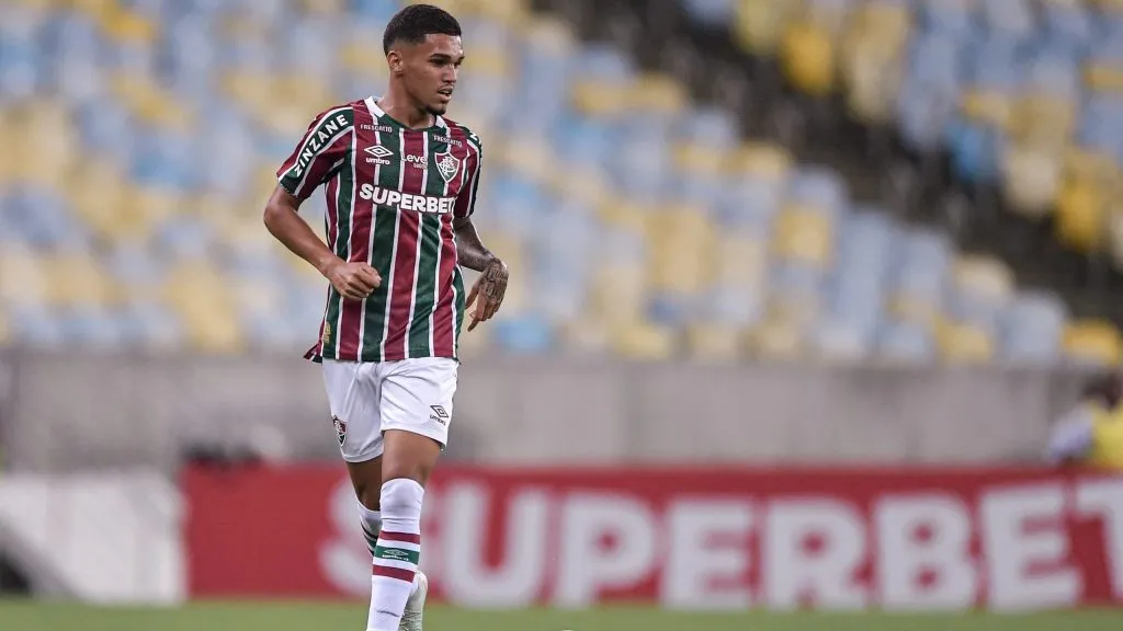 Riquelme jogador do Fluminense durante partida contra o Boavista no estádio Maracanã pelo campeonato Carioca 2025.