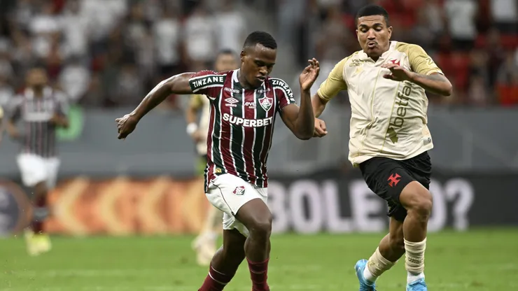 Jhon Arias jogador do Fluminense durante partida contra o Vasco. Foto: Mateus Bonomi/AGIF