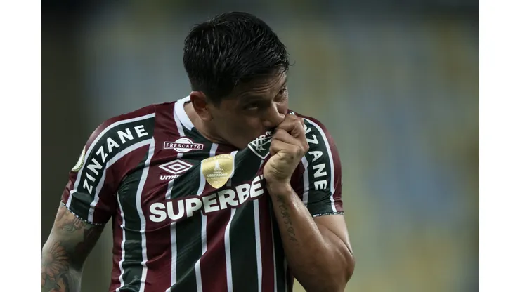 Germán Cano jogador do Fluminense comemora vitória após partida contra o Athletico-PR no estádio Maracanã pelo campeonato Brasileiro A 2024. Foto: Jorge Rodrigues/AGIF