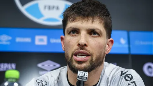 Tiago Volpi não gostou de abordagem de jornalista após derrota do Imortal - FOTO: LUCAS UEBEL/GREMIO FBPA