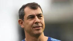 SP - SANTOS - 12/10/2024 - BRASILEIRO B 2024, SANTOS X MIRASSOL - Fabio Carille tecnico do Santos antes da partida contra o Mirassol no estadio Vila Belmiro pelo campeonato Brasileiro B 2024.