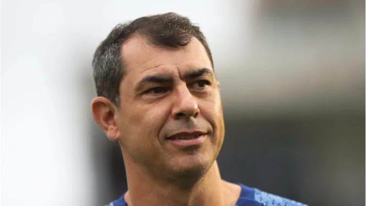 SP - SANTOS - 12/10/2024 - BRASILEIRO B 2024, SANTOS X MIRASSOL - Fabio Carille tecnico do Santos antes da partida contra o Mirassol no estadio Vila Belmiro pelo campeonato Brasileiro B 2024.