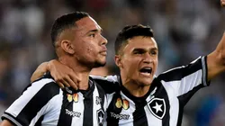 Botafogo x Cruzeiro -Luiz Fernando jogador do Botafogo comemora seu gol com o jogador Erik durante partida contra o Cruzeiro no estadio Engenhao pelo campeonato Brasileiro