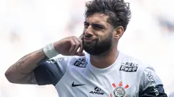 Yuri Alberto jogador do Corinthians comemora seu gol durante partida contra o Grêmio no estádio Arena do Grêmio pelo campeonato Brasileiro A 2024. Foto: Liamara Polli/AGIF