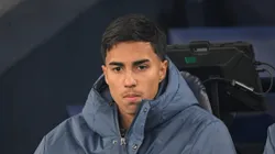 Vitor Reis no banco de reservas do City - Foto:Michael Regan/Getty Images