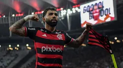 Gabigol comemorando gol anulado contra Corinthians na Copa do Brasil 2024/Foto: Thiago Ribeiro/AGIF