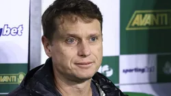 Fernando Seabra durante partida entre Palmeiras e Bragantino, no Allianz Parque, pelo Paulistão.