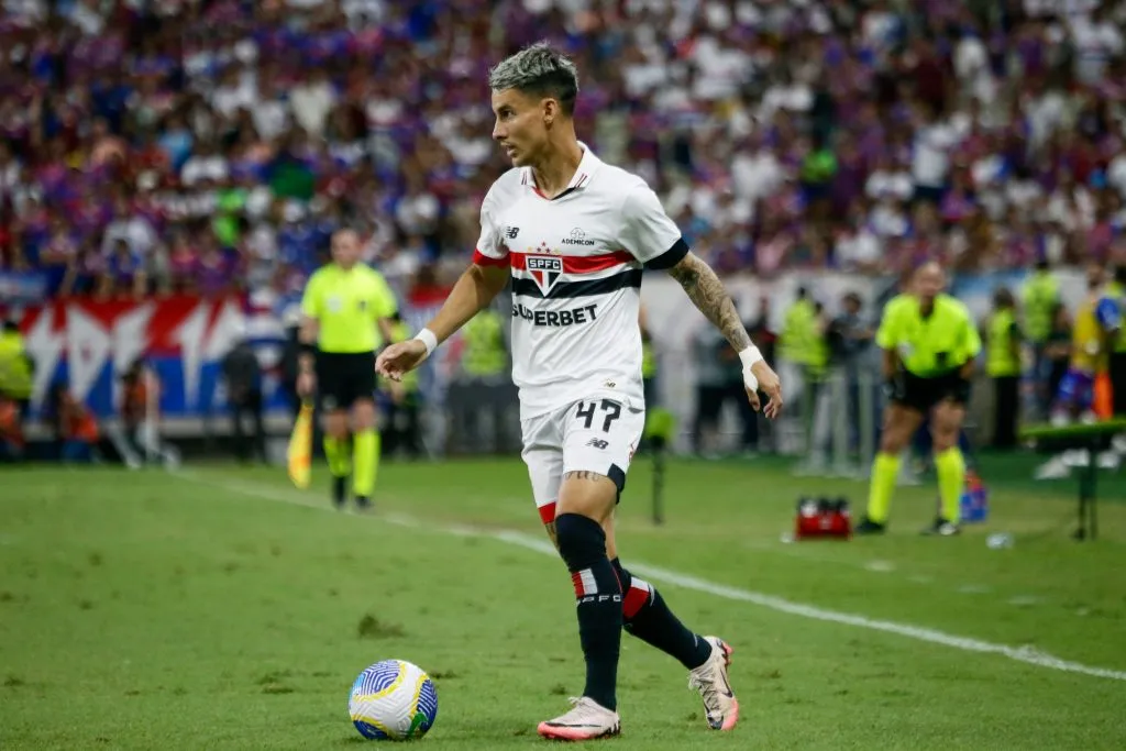 CE – FORTALEZA – 27/07/2024 – BRASILEIRO A 2024, FORTALEZA X SAO PAULO – Ferreirinha jogador do Sao Paulo durante partida contra o Fortaleza no estadio Arena Castelao pelo campeonato Brasileiro A 2024. Foto: Baggio Rodrigues/AGIF