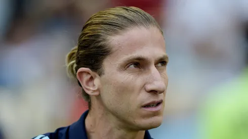 Filipe Luis tecnico do Flamengo durante partida contra o Fluminense. Foto: Alexandre Loureiro/AGIF