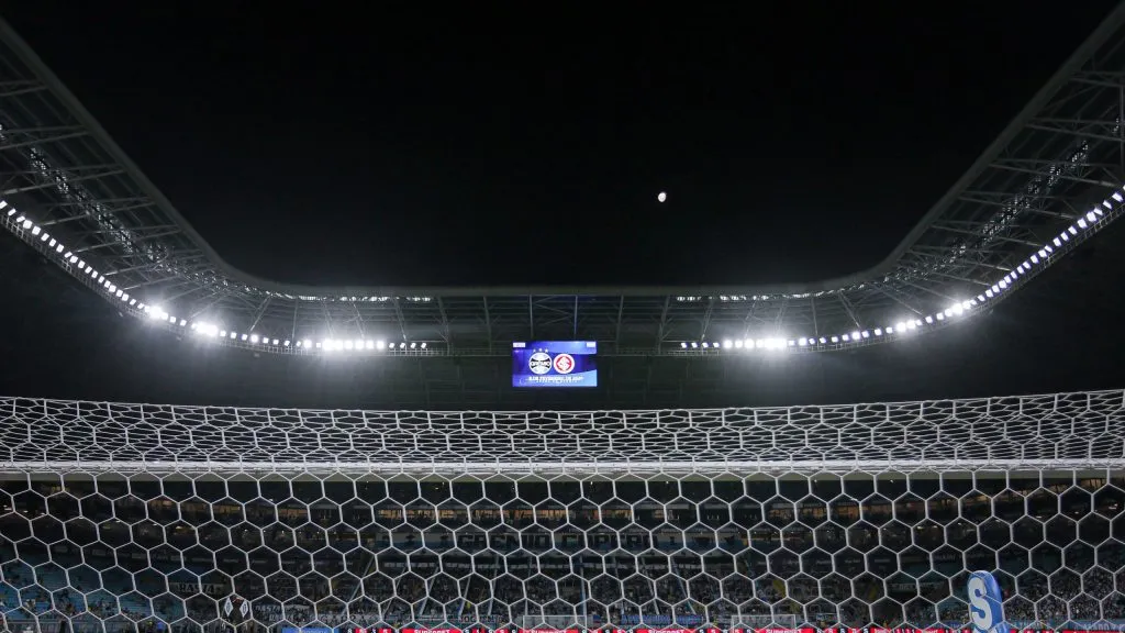 RS - PORTO ALEGRE - 08/02/2025 - GAUCHO 2025, GREMIO X INTERNACIONAL - Vista geral do estadio Arena do Gremio para partida entre Gremio e Internacional pelo campeonato Gaucho 2025. Foto: Maxi Franzoi/AGIF