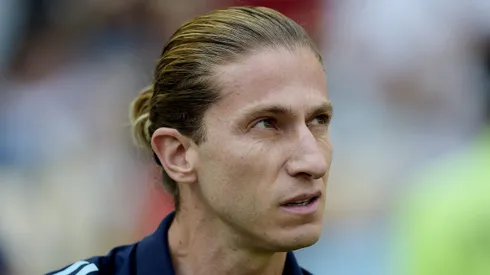 Filipe Luís durante o clássico de ontem.