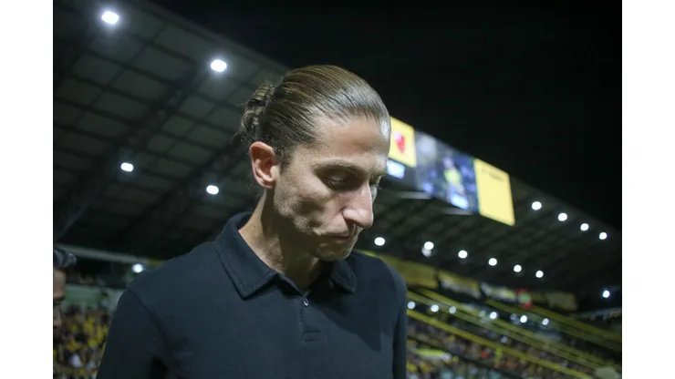 Filipe Luis técnico do Flamengo durante partida contra o Criciúma no estádio Heriberto Hulse pelo campeonato Brasileiro A 2024. Foto: Leonardo Hubbe/AGIF