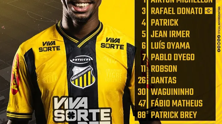 (Novorizontino/Instagram)