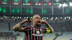 RJ - RIO DE JANEIRO - 20/08/2024 - COPA LIBERTADORES 2024, FLUMINENSE X GREMIO - Felipe Melo jogador do Fluminense durante partida contra o Gremio no estadio Maracana pelo campeonato Copa Libertadores 2024. Foto: Thiago Ribeiro/AGIF