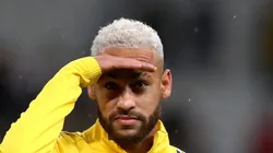 Neymar durante jogo do Brasil na Neo Química.