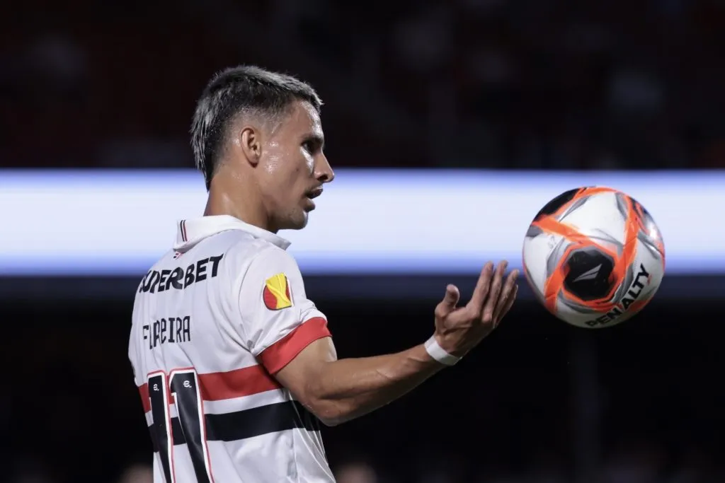 Ferreira, do São Paulo, durante partida contra o Guarani no Morumbi pelo Campeonato Paulista 2025. Foto: Marcello Zambrana / AGIF