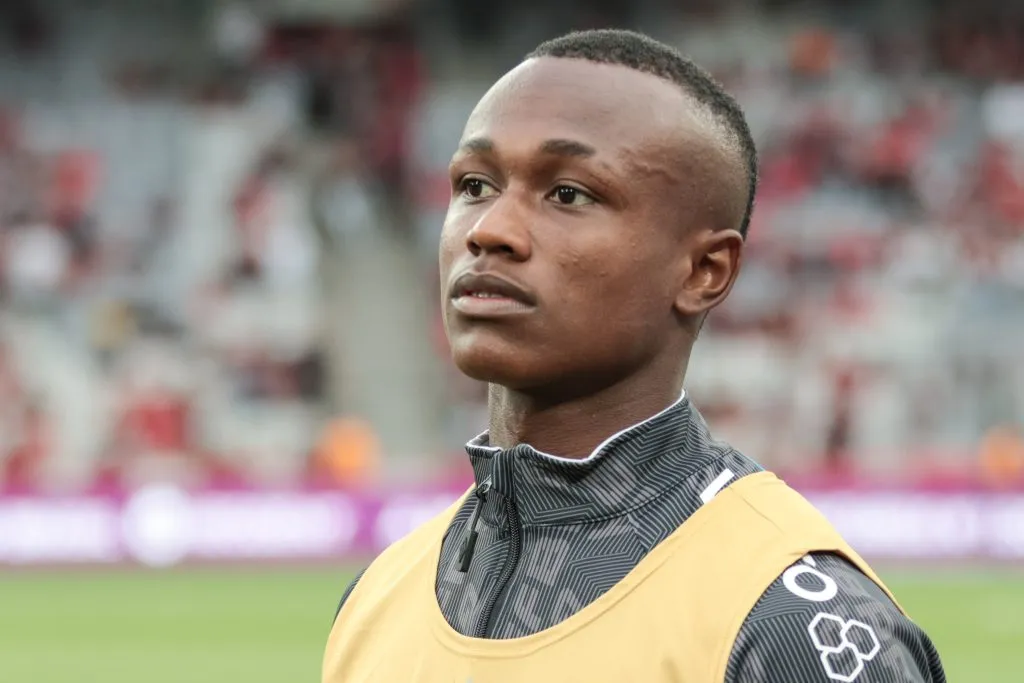 PR – CURITIBA – 27/05/2023 – BRASILEIRO A 2023, ATHLETICO-PR X GREMIO – Nathan Fernandes jogador do Gremio antes da partida contra o Athletico-PR no estadio Arena da Baixada pelo campeonato BRASILEIRO A 2023. Foto: Robson Mafra/AGIF