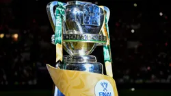 A taça da Copa do Brasil vista antes da partida entre Flamengo e Corinthians no Maracanã pela Copa do Brasil 2022. Foto: Thiago Ribeiro / AGIF