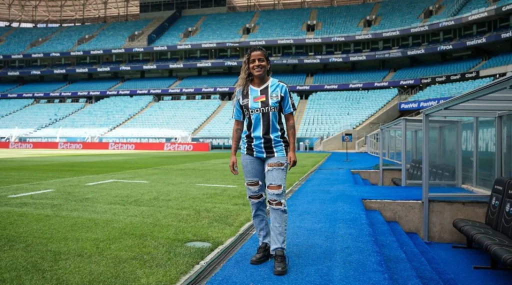 Brenda Woch, ex-Toluca chegou para fazer a diferença o elenco do Grêmio em 2025. Foto: Guilherme Testa/GRÊMIO FBPA
