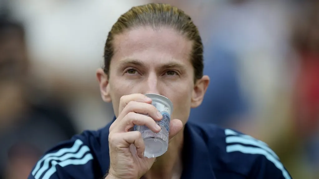 Filipe Luís em partida do Flamengo