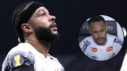 Memphis Depay e Neymar serão rivais no clássico. Fotos: Marcello Zambrana e Reinaldo Campos/AGIF