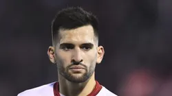 Benjamín Garré durante jogo pelo Huracán. - Foto: Rodrigo Valle/Getty Images