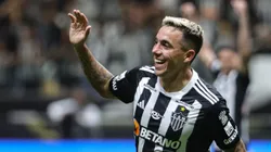 MG - BELO HORIZONTE - 07/08/2024 - COPA DO BRASIL 2024, ATLETICO-MG X CRB - Saravia jogador do Atletico-MG comemora seu gol durante partida contra o CRB no estadio Arena MRV pelo campeonato Copa Do Brasil 2024. Foto: Gilson Lobo/AGIF