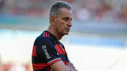 Rodolfo Landim, ex-presidente do Flamengo, antes da partida contra o Madureira no Maracanã pelo Campeonato Carioca 2024. Foto: Thiago Ribeiro / AGIF