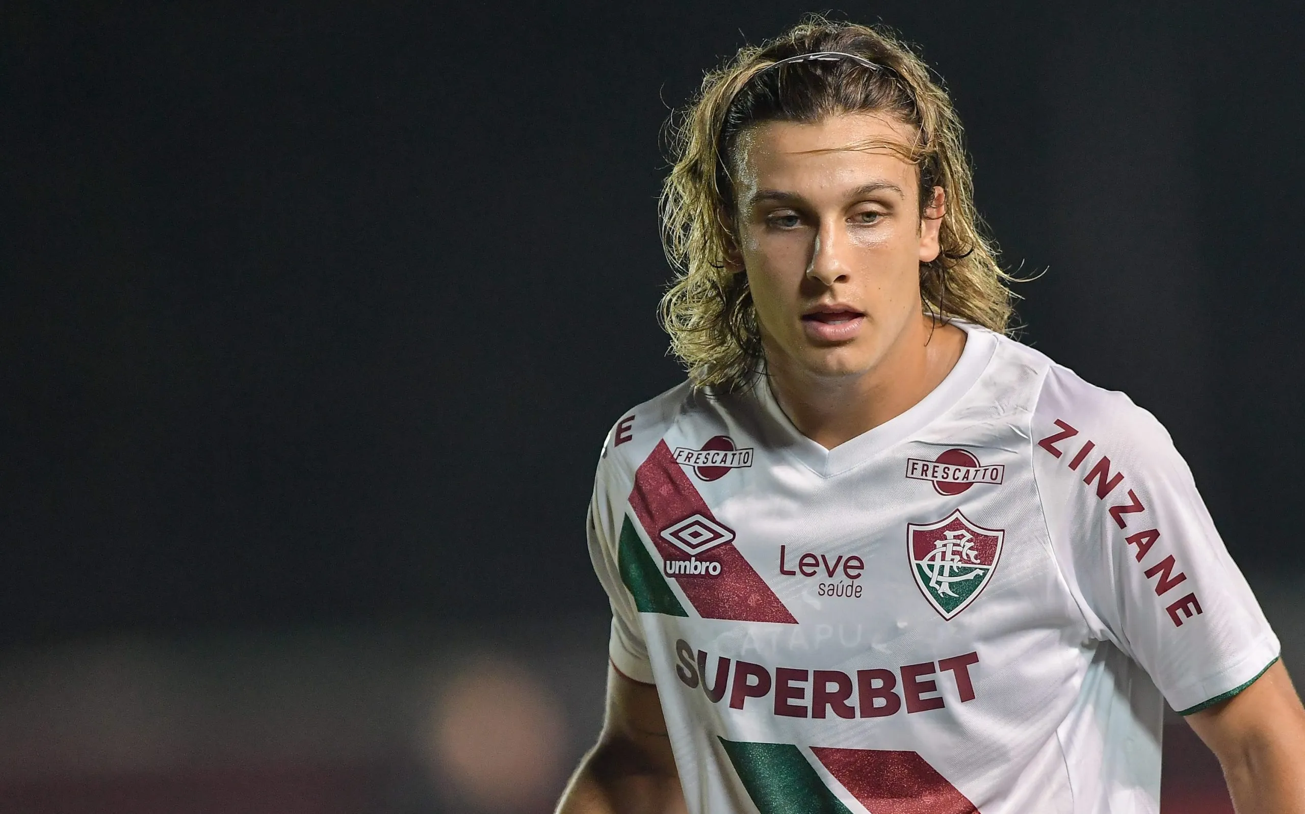 Canobbio, atacante do Fluminense durante partida contra o Portuguesa Rio no estadio Luso Brasileiro pelo campeonato Carioca 2025. Foto: Thiago Ribeiro/AGIF