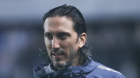 Zubeldía durante jogo do SPFC contra o Santos.