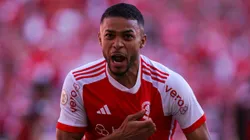 Wanderson, craque do Internacional comemora seu gol durante partida contra o São Luiz no estadio 19 de Outubro pelo campeonato Gaúcho 2025