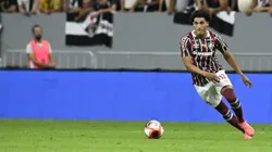 Gabriel Fuentes jogador do Fluminense durante partida contra o Vasco no estádio Mane Garrincha pelo campeonato Carioca 2025. Foto: Mateus Bonomi/AGIF