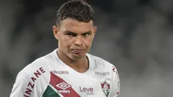 Thiago Silva jogador do Fluminense durante partida contra o Botafogo no estádio Engenhão pelo campeonato Carioca 2025.