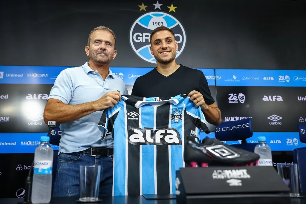 Camilo Reijers anunciado pelo Grêmio. Lucas Uebel/Grêmio.