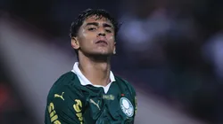 Facundo Torres, jogador do Palmeiras, durante partida contra o Novorizontino no estadio Arena Barueri pelo campeonato Paulista 2025