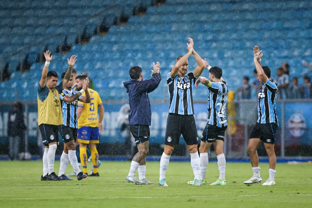 Elenco do Grêmio possui 10 estrangeiros. Foto: Maxi Franzoi/AGIF